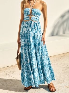 Fortunate One Aquamarine Maxi Dress Size S